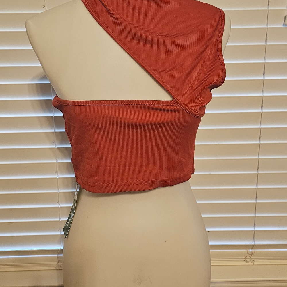 SHEIN Red Asymmetrical Tank Top